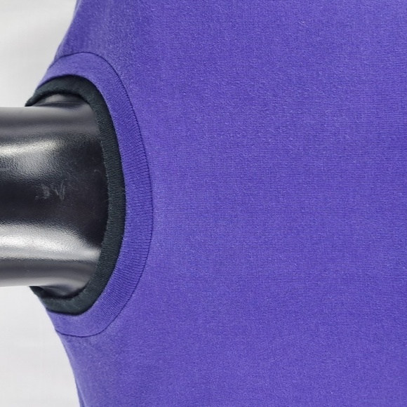 Vintage FOTL casualwear double collar blank purple & black XL casual t-shirt - Picture 2 of 7